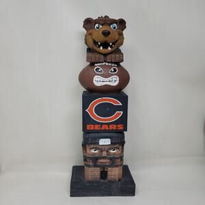 🆕 New NFL 16 inch Team Tiki Totem Chicago Bears